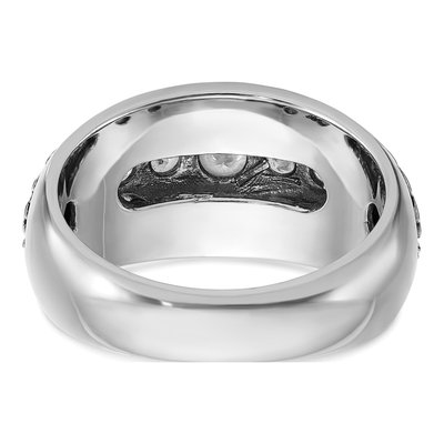 Men's 14K White Gold Black Diamond Ring Mounting – view 7