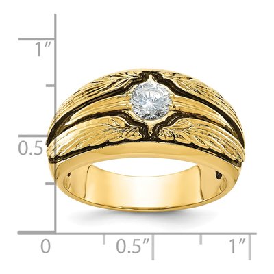 Men's 10K Yellow Gold Diamond Ring Mounting – view 3
