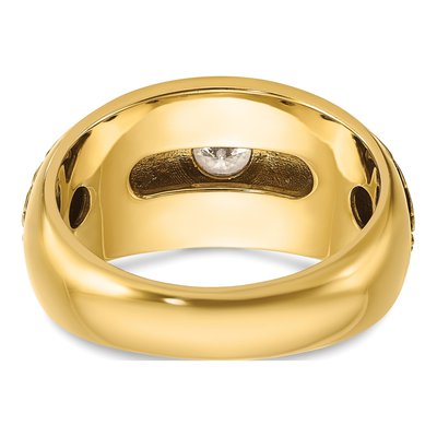 Men's 14K Yellow Gold Solitaire Ring Mounting – view 7