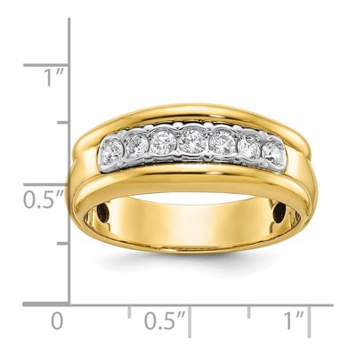 Men's 10K Two-Tone Gold Diamond Ring Mounting – view 3