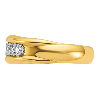 Men's 10K Two-Tone Gold Diamond Ring Mounting – view 5