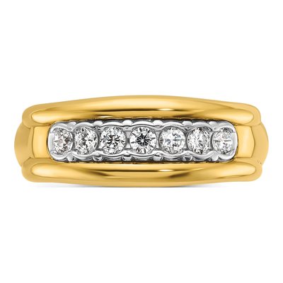 Men's 10K Two-Tone Gold Diamond Ring Mounting – view 6