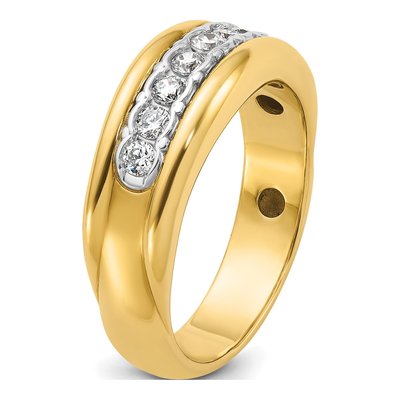 Men's 10K Two-Tone Gold Diamond Ring Mounting – view 8