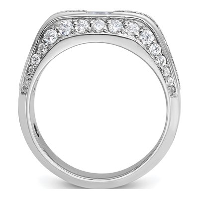 Men's 14K White Gold Diamond Ring Mounting – view 2