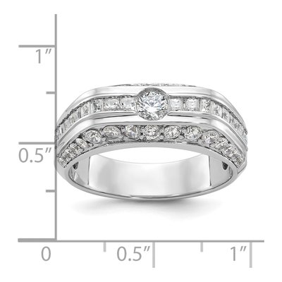 Men's 14K White Gold Diamond Ring Mounting – view 3