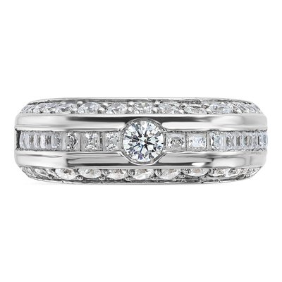 Men's 14K White Gold Diamond Ring Mounting – view 6