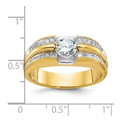 Men's 14K Yellow Gold Diamond Ring Mounting – view 3