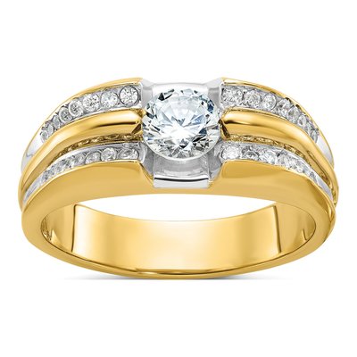 Men's 14K Yellow Gold Diamond Ring Mounting