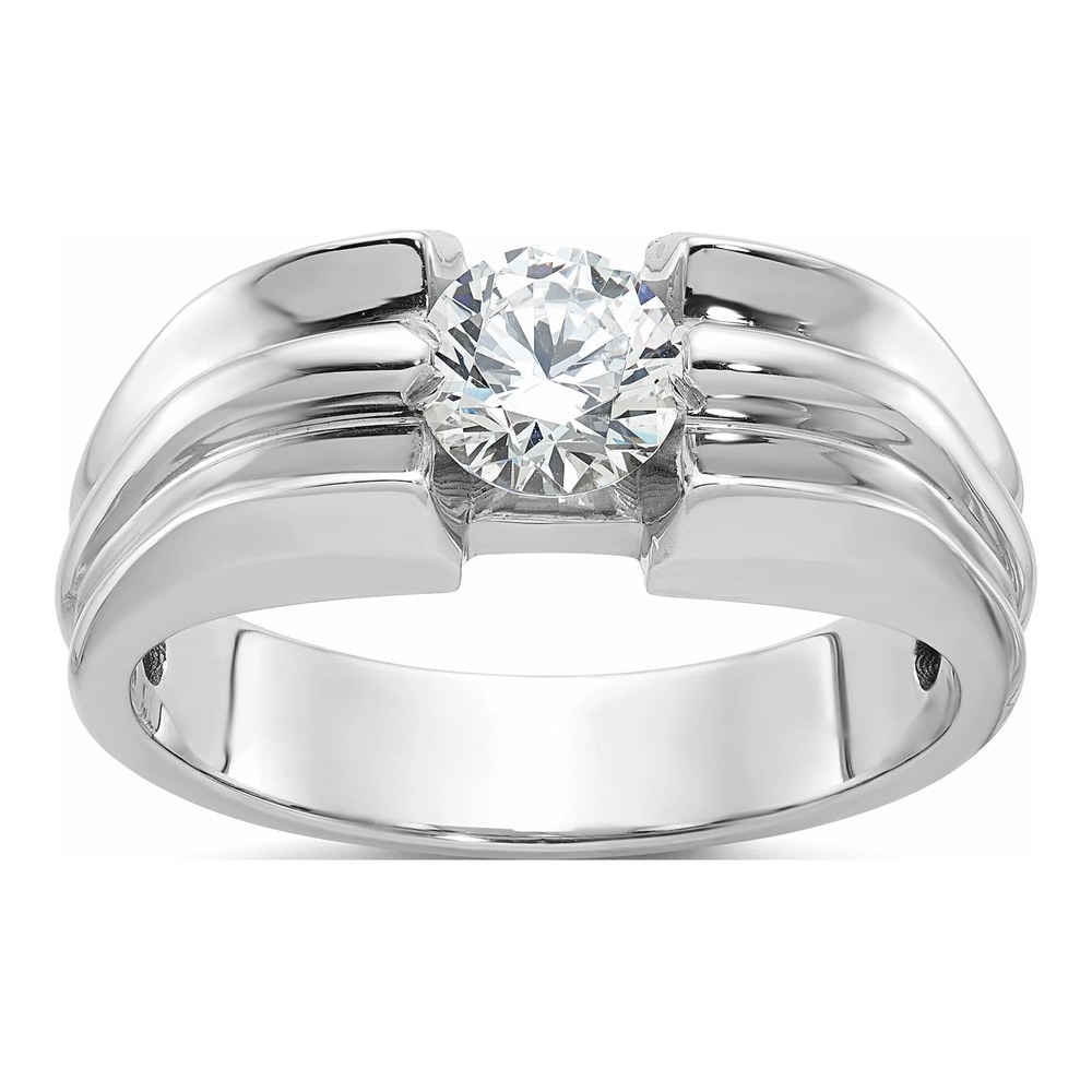 Men's 14K White Gold Diamond Ring Mounting