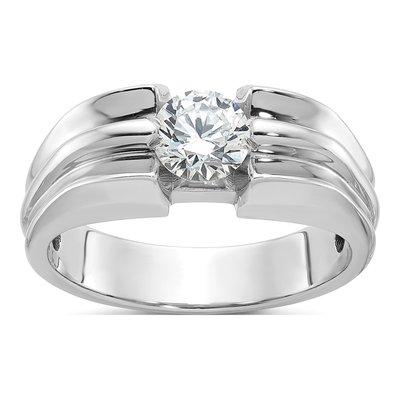 Men's 14K White Gold 1 ct tw Lab-Grown Diamond Ring