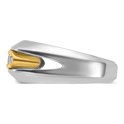 Men's 14K Two-Tone Gold 5-Stone Diamond Ring Mounting – view 5