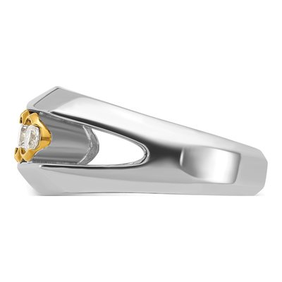 Men's 14K Two-Tone Gold Graduated Diamond Ring Mounting – view 5