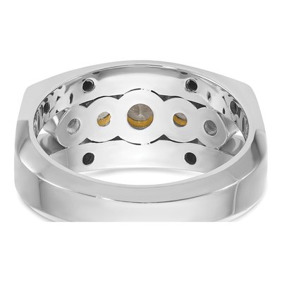 Men's 14K Two-Tone Gold Graduated Diamond Ring Mounting – view 7