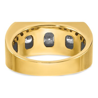 Men's 14K Yellow Gold 4-Stone Diamond Ring Mounting – view 7