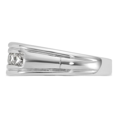 Men's 14K White Gold 7-Stone Diamond Ring Mounting – view 5