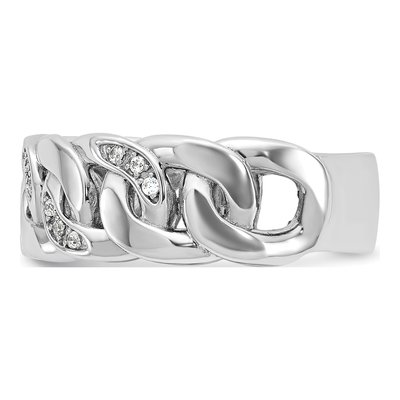 Men's 10K White Gold Link Ring Mounting – view 5