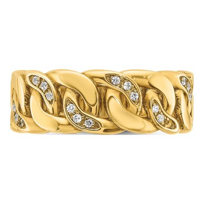 Men's 10K Yellow Gold 1/6 ct tw Diamond Ring – view 5