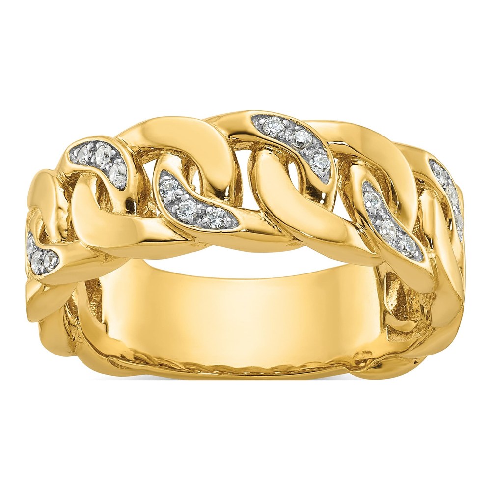 Men's 10K Yellow Gold 1/6 ct tw Diamond Ring