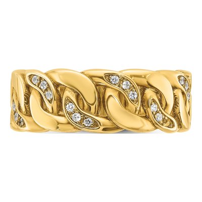 Men's 14K Yellow Gold Diamond Ring Mounting – view 6