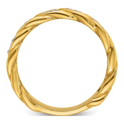 Men's 14K Yellow Gold 1/8 ct tw Diamond Ring – view 2
