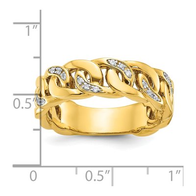 Men's 14K Yellow Gold 1/8 ct tw Diamond Ring – view 3