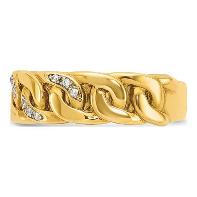 Men's 14K Yellow Gold 1/8 ct tw Diamond Ring – view 5