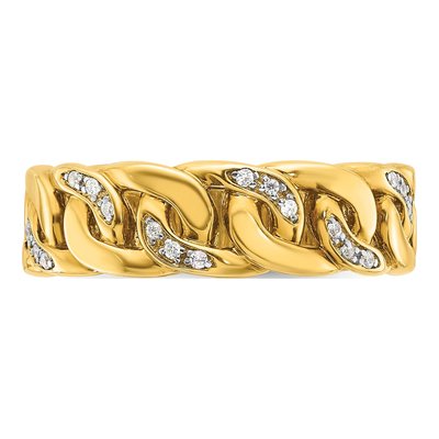 Men's 14K Yellow Gold 1/8 ct tw Diamond Ring – view 6