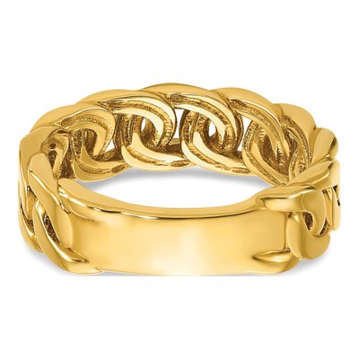 Men's 14K Yellow Gold 1/8 ct tw Diamond Ring – view 7