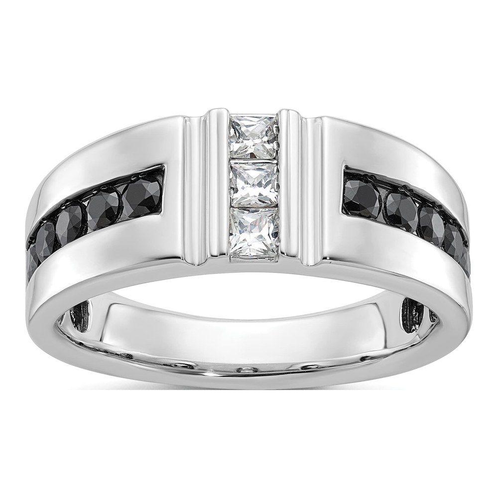 IBGoodman 10K White Gold Men's 1.1ct Diamond Ring