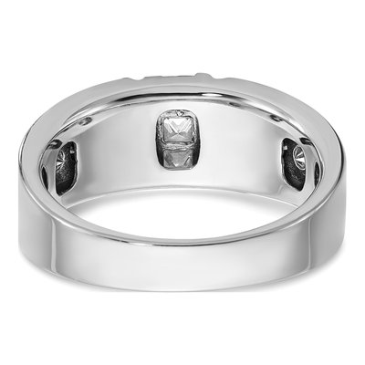 Men's 14K White Gold Black Diamond Ring Mounting – view 7
