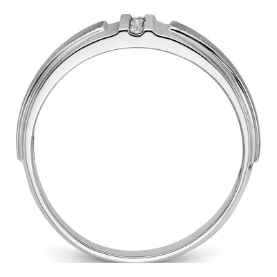 Men's 14K White Gold 3-Stone Diamond Ring Mounting – view 2