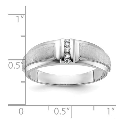 Men's 14K White Gold 3-Stone Diamond Ring Mounting – view 3