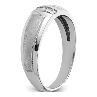 Men's 14K White Gold 3-Stone Diamond Ring Mounting – view 8