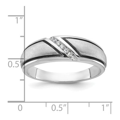 Men's 10K White Gold Black Diamond Ring Mounting – view 2