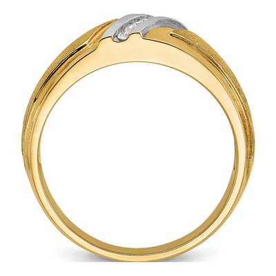 Men's 14K Yellow Gold Diamond 7-Stone Ring Mounting – view 2