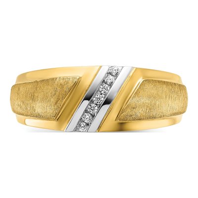 Men's 14K Yellow Gold Diamond 7-Stone Ring Mounting – view 5