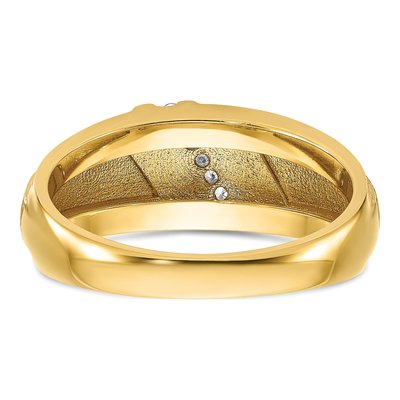 Men's 14K Yellow Gold Diamond 7-Stone Ring Mounting – view 7