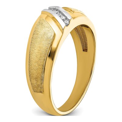 Men's 14K Yellow Gold Diamond 7-Stone Ring Mounting – view 8