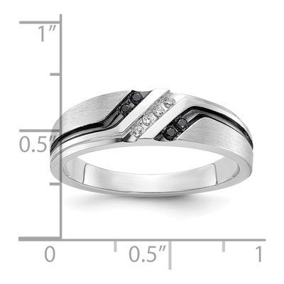Men's 14K White Gold Black Diamond Ring Mounting – view 3
