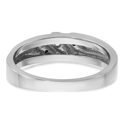 Men's 14K White Gold Black Diamond Ring Mounting – view 7
