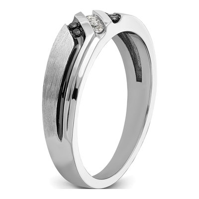 Men's 14K White Gold Black Diamond Ring Mounting – view 8