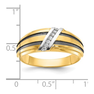 Men's 10K Yellow Gold Diamond Ring Mounting – view 3