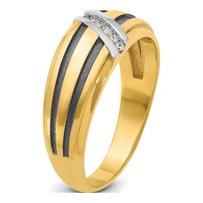 Men's 14K Yellow Gold 7-Stone Diamond Ring Mounting – view 8