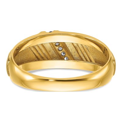 Men's 14K Yellow Gold 7-Stone Ring Mounting – view 7