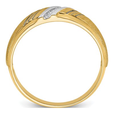 Men's 14K Yellow Gold 1/20 ct tw Diamond 7-Stone Ring – view 2