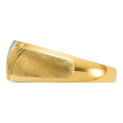 Men's 14K Yellow Gold 1/20 ct tw Lab-Grown Diamond Ring – view 3