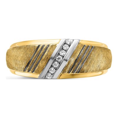 Men's 14K Yellow Gold 1/20 ct tw Lab-Grown Diamond Ring – view 4