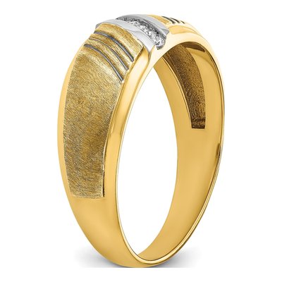 Men's 14K Yellow Gold 1/20 ct tw Lab-Grown Diamond Ring – view 6