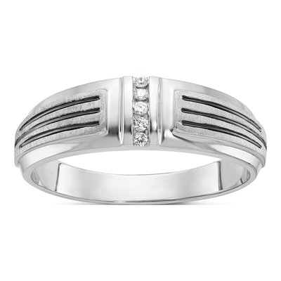 Men's 14K White Gold Diamond Ring Mounting