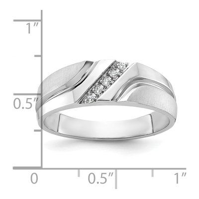 Men's 10K White Gold 5-Stone Diamond Ring Mounting – view 3